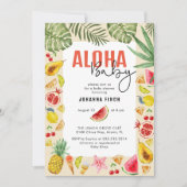 Invitation Aloha Baby Fruit Baby shower frais d'été (Devant)
