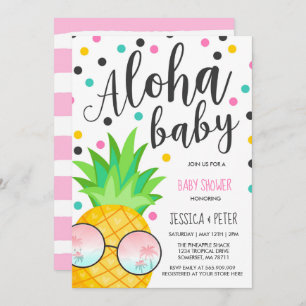 Invitation Aloha baby shower d'ananas d'invitation de baby
