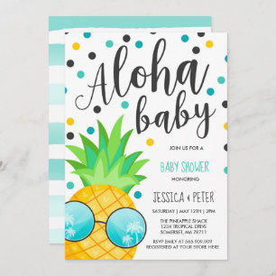 Invitation Aloha baby shower d'ananas d'invitation de baby