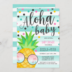Invitation Aloha baby shower d'ananas d'invitation de baby