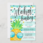 Invitation Aloha baby shower d'ananas d'invitation de baby (Devant)