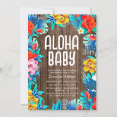 Invitation Aloha Baby shower Tropical Luau Thème (Devant)