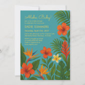 Invitation Aloha Bébé ! Baby Shower Tropical Chic (Devant)