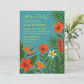 Invitation Aloha Bébé ! Baby Shower Tropical Chic (Debout devant)