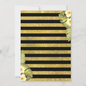 Invitation Aloha Black Gold Tropical Anniversaire (Dos)