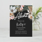 Invitation Aloha Boho Tropical Botanique Bachelorette Week-en (Debout devant)