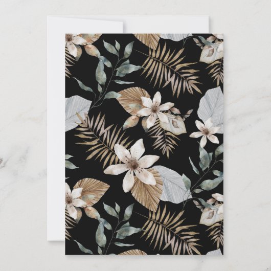 Invitation Aloha Boho Tropical Botanique Bachelorette Week-en (Dos)