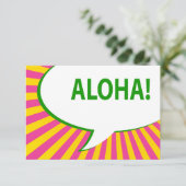 Invitation aloha ! : bulle de la bande dessinée (Debout devant)