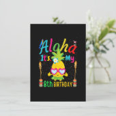 Invitation Aloha C'est mon 8e anniversaire Hawaii Spa ananas  (Debout devant)