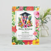 Invitation Aloha Diploma! Tropical Graduation Pool Party (Debout devant)