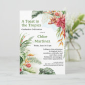 Invitation Aloha Diploma! Tropical Graduation Pool Party  (Debout devant)