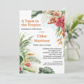 Invitation Aloha Diploma! Tropical Graduation Pool Party  (Debout devant)