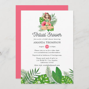Invitation Aloha Exotic Aloha Luau Fête des mariées virtuelle