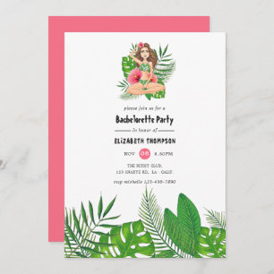 Invitation Aloha Exotique Aloha Luau Bachelorette Week-end
