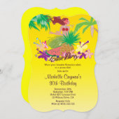 Invitation Aloha fête d'anniversaire de Luau (Devant / Derrière)