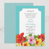 Invitation Aloha ! Fête d'anniversaire de Luau Hawaiian (Devant / Derrière)