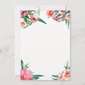 Invitation Aloha Fête de mariage Floral Tropical d'été (Dos)