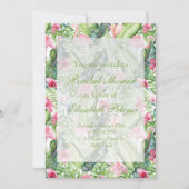 Invitation Aloha Flamant rose Mariage tropical Fête des marié (Devant)