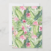 Invitation Aloha Flamant rose Mariage tropical Fête des marié (Dos)