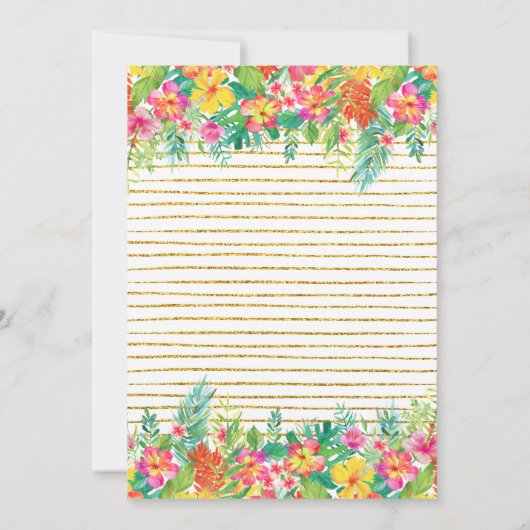 Invitation Aloha Flamingle Graduation Luau Party (Dos)