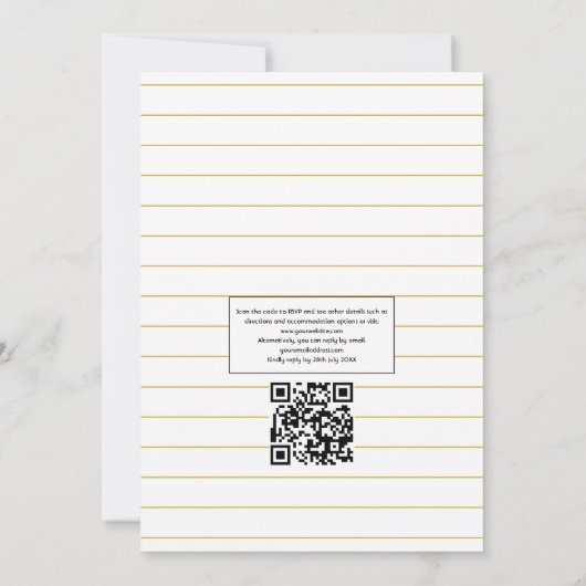 Invitation Aloha géométrique Tropical Summer QR Code Mariage (Dos)