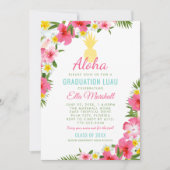 Invitation Aloha Grad Luau Tropical Hibiscus (Devant)