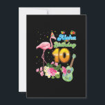 Invitation Aloha Hawaii 10e anniversaire 10 ans Flamant rose<br><div class="desc">Funny Flamingo Gift for men,  Gift for women,  wife,  husband,  son,  daughter,  grandson,  granddaughter. Design Gift Idea for Birthday,  Christmas,  Anniversary,  Fathers day,  Mothers Day,  matching outfit men,  women,  father,  wife,  teacher.</div>