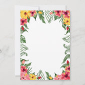 Invitation Aloha Hawaiian Girl Baby shower tropical (Dos)