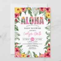 Aloha Hawaiian Girl Baby shower tropical