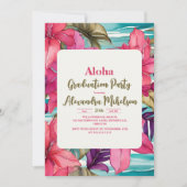 Invitation Aloha Hawaiian Graduation (Devant)
