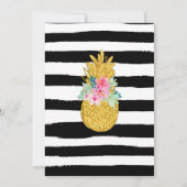 Invitation Aloha Hot rose Tropical Luau Flamant rose Annivers (Dos)