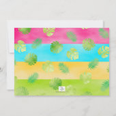 Invitation Aloha Luau Anniversaire Photo tropicale (Dos)