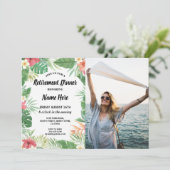 Invitation Aloha Luau, fête de la retraite d'été - photo (Debout devant)