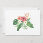 Invitation Aloha Luau, fête de la retraite d'été - photo (Dos)