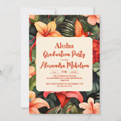 Invitation Aloha Luau Graduation Party (Devant)