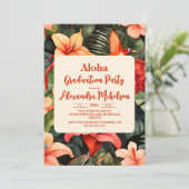 Invitation Aloha Luau Graduation Party (Debout devant)