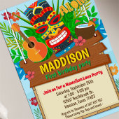 Invitation Aloha Luau Hawaiian Tropical Summer Birthday