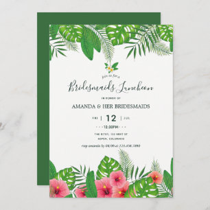 Invitation Aloha Luau Mariage Bridemaids Déjeuner