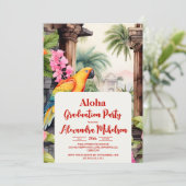 Invitation Aloha Luau Parti Tropical Graduation (Debout devant)