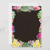 Invitation Aloha Luau Rustic Troptic Summer Girl Anniversaire (Dos)