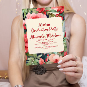 Invitation Aloha Luau Tropical Graduation Party