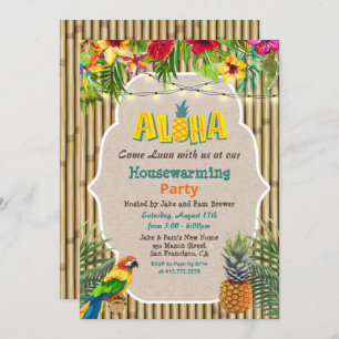 Invitation Aloha Luau Tropical House