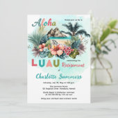 Invitation Aloha Luau Tropical Island Beach Retraite Party (Debout devant)