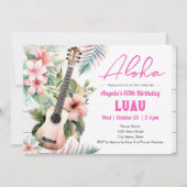 Invitation Aloha Luau ukulele 60e anniversaire (Devant)