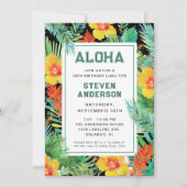 Invitation Aloha moderne Tropical Luau Anniversaire (Devant)