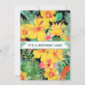 Invitation Aloha moderne Tropical Luau Anniversaire (Dos)