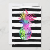 Invitation Aloha Neon Tropical Luau Été Amusants Anniversaire (Dos)