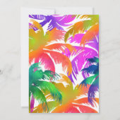 Invitation Aloha Neon Tropical Luau Été Amusants Anniversaire (Dos)