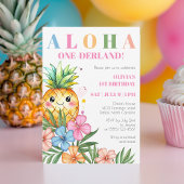 Invitation Aloha Onederland Été Ananas 1er Anniversaire