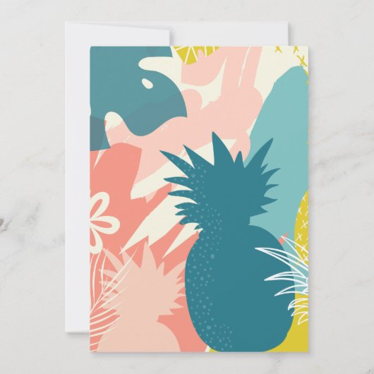Invitation Aloha Photo d'ananas tropical (Dos)